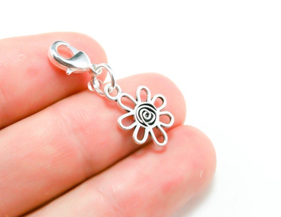 Blumenmädchen-Geschenkanhänger | Blumenclip Am Charm Blumenarmband Mädchen Blumen Geschenk Clip-On-Reißverschluss-Charm Anhängeranhänger 197 von katscharms