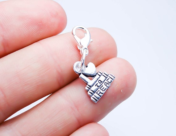 Buchenzauber | Liebe Zu Lesen Clip Auf Charme Leseratte Anhänger Leseliebhaber Add-On Charm Auf Buchliebhaber Charm. Scc594 von katscharms