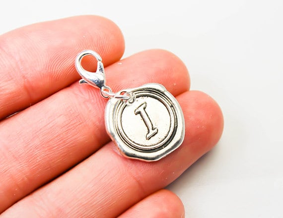 Buchstabe I Charm - Initial Anhänger Personalisierter Scc786 von katscharms