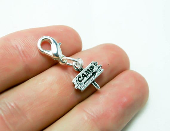 Campingsclip Charm | Camping Liebhaber Geschenk Charme Armband Clip Lager Kinder Taschenclip Anhänger Taschenbügel Add On Scc378 von katscharms
