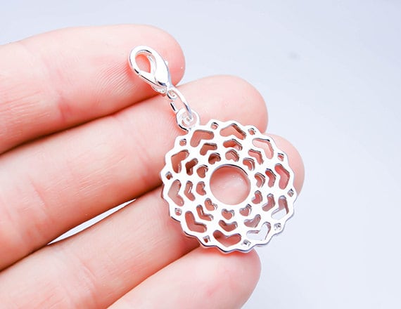 Chakra Clip Anhänger | Auf Charm Schmuck Kronenchakra Add On Yoga Armband Reißverschluss Scc684 von katscharms