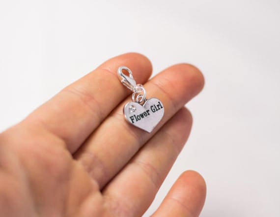 Clip Auf Charms Für Blumenmädchen, Charm Brautjungfern - Blumenmädchen Bettelarmband Charme Scc706 von katscharms