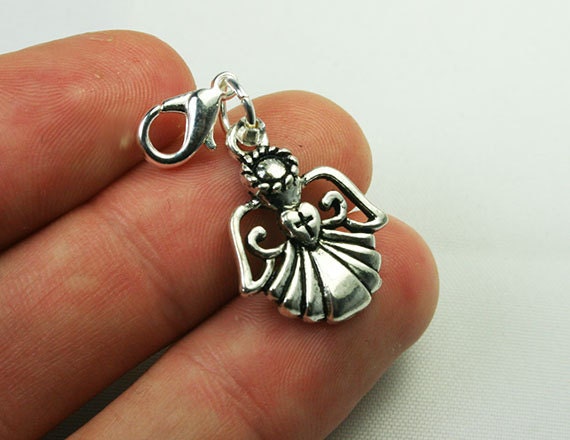 Engel Clip Auf Reißverschluss Anhänger | Geldbörse Charm An Meiner Seite Schutz Scc510 von katscharms