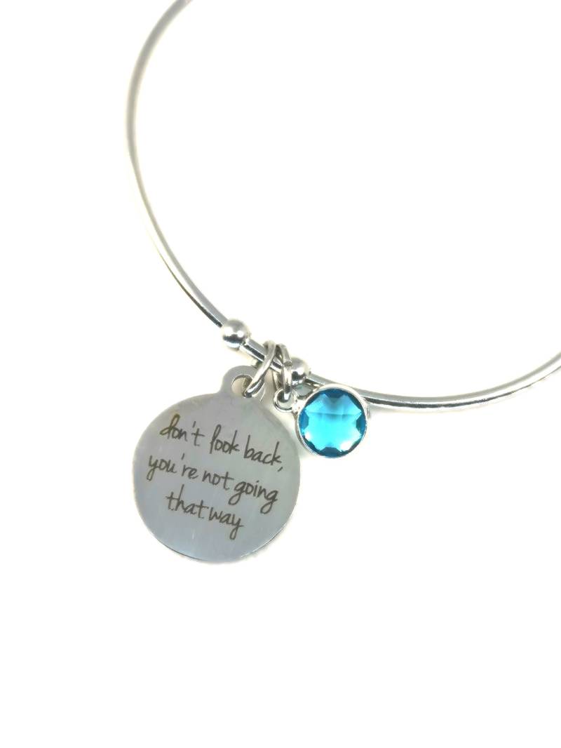 Aufmunternde Armband | Don't Look Back, Du Gehst Nicht Auf Diese Weise Bewegliches Nach Vorn Neues Kapitel Bangle 1416 von katscharms