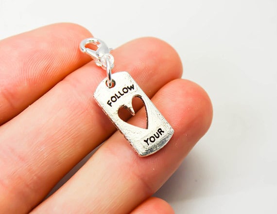 Folgen Sie Ihrem Herz Anhänger | Finden Ihren Zweck Clip Auf Reißverschluss Inspirierende Add On Charms Graduierung Charm - Scc715 von katscharms