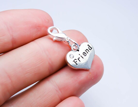 Freund Clip Auf Charm | Freundschaftsanhänger Freundinnen Geldbörse Bestie Reißverschluss Anhänger 566 von katscharms