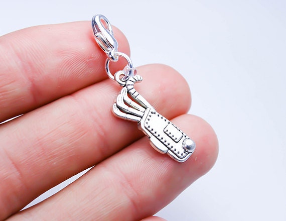 Golftaschen Clip On | Golf Anhänger Aus Tibetsilber Mit Karabinerverschluss, Maschenmarkierer, Reißverschluss, Planer Scc583 von katscharms