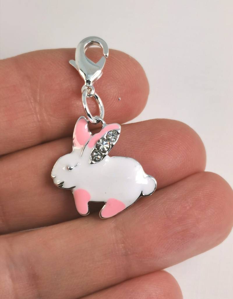 Hase Clip-Charm | Add On Armband Charme Clip Am Anhänger Reißverschluss-Clip-Charm Planer Journal Einfarbig von katscharms