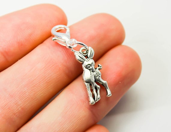 Hirsch Charm - Waldtier Rentier Weihnachts Charm Zweiseitiger Scc740 von katscharms