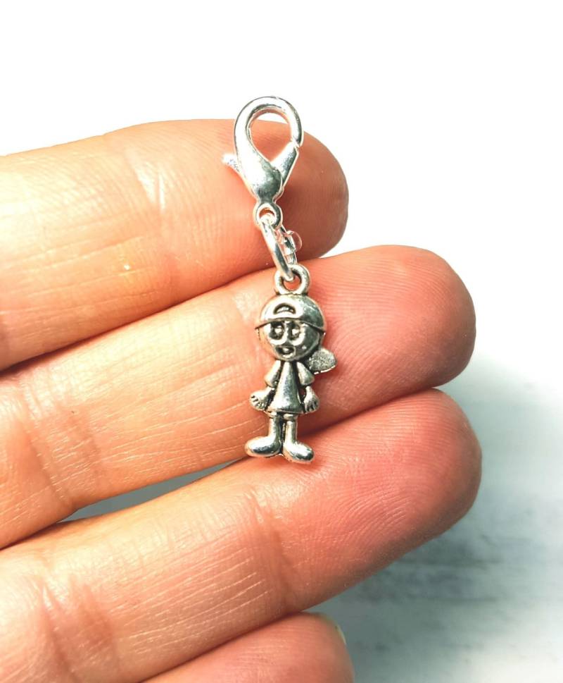 Kleiner Junge Clip Am Reißverschluss Charm | Armband Familie Charme Add-On Kinderarmband Scc295 von katscharms