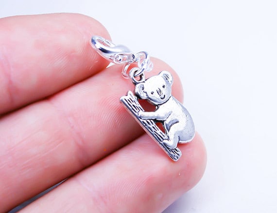 Koala Bär Charm. Clip-On Armband Süße Anhänger. Scc609 von katscharms