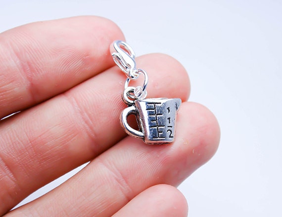 Kochen Clip Auf Reißverschluss Charme | Bakers Messbecher Armband Charm Reißverschluss-Clip Add On Charm Messbecher-Charme Cc694 von katscharms