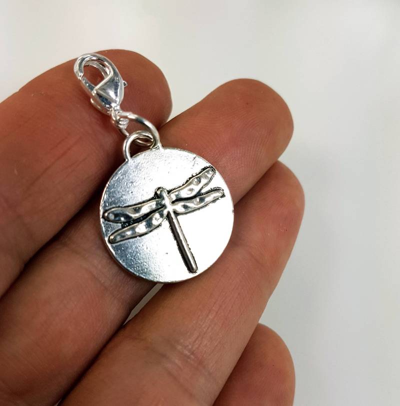 Libelle Anhänger | Schlüsselanhänger Reißverschluss Clip Auf Libellen Accessoire Charms Planer Charm Scc060 von katscharms