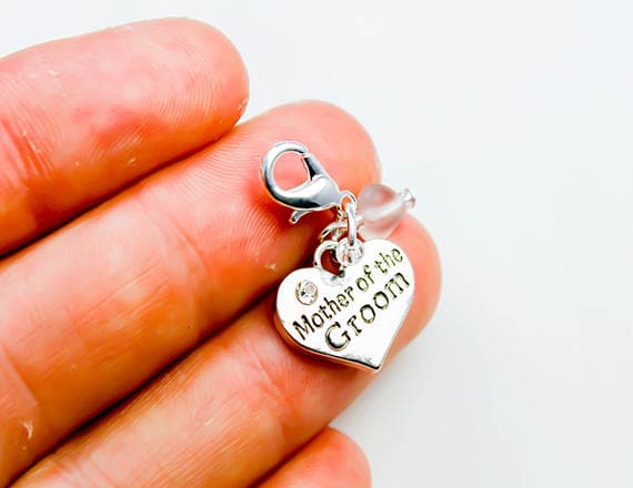 Mutter Des Bräutigams Clip Charm | Braut Clip-Charm Hochzeit Party Eltern Auf Armband Charme Hochzeits-Charm 904 von katscharms