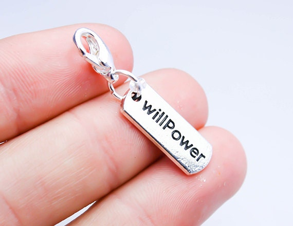 Willenskraft Charm. Mut Anhänger. Stärke Armband Charm Für Mut. Scc618 von katscharms