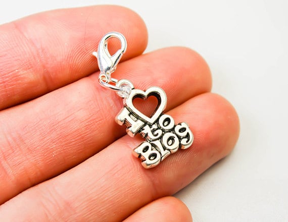 Wort Clip Charm | Ich Liebe Es Zu Bloggen Reißverschluss Anhänger Journal Add On Charm Planer Taschenanhänger Geldbörse 801 von katscharms