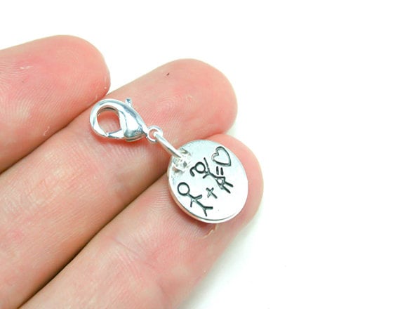 stick Menschen Familie Clip Auf Charm | Süße Reißverschluss Anhänger Liebe Dich Paare Add On Scc359 von katscharms