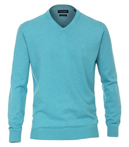 Casa Moda Herren Pullover V-Ausschnitt Uni türkis - 3XL von katt