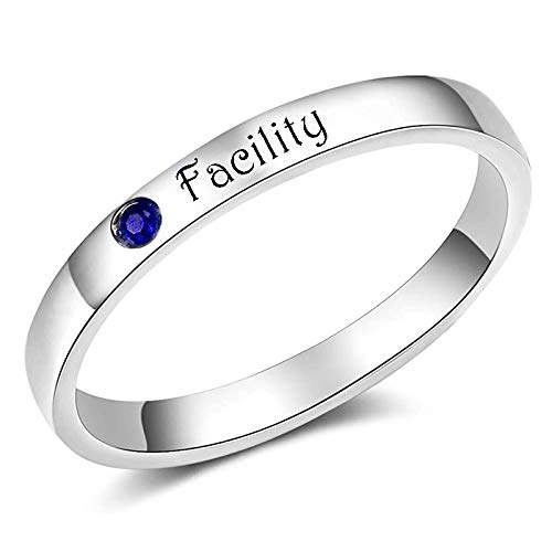 kaululu Personalisierte Damen Ringe mit Namen Gravur Silber Edelstahl Kreuz Ringe Schmuck Ring Geschenk für BFF Mutter Tochter (1 Name) von kaululu