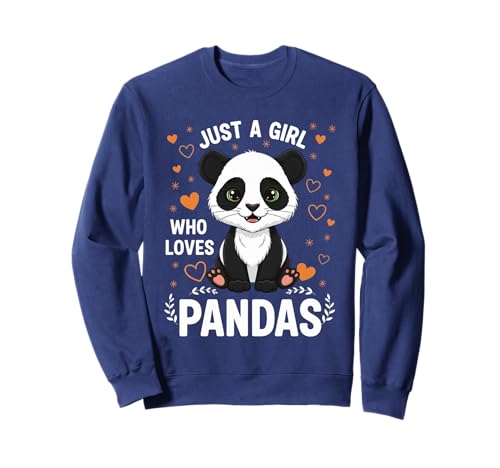 Nette Bären-Bambusgrafik im Retro-Look, Motiv „Just Girl Sweatshirt Nette Bären-Bambusgrafik im Retro-Look, Motiv „Just Girl Sweatshirt von kawaii panda wildlife lover