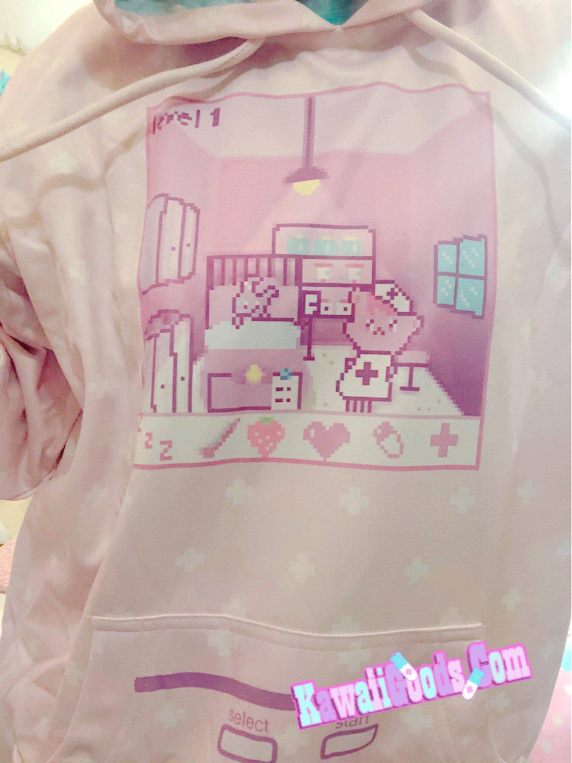 Yami Kawaii Krankenschwester Bär Videospiel Pixel Menhera Pullover, Pastell Hoodie, Jacke, Pullover von kawaiigoods