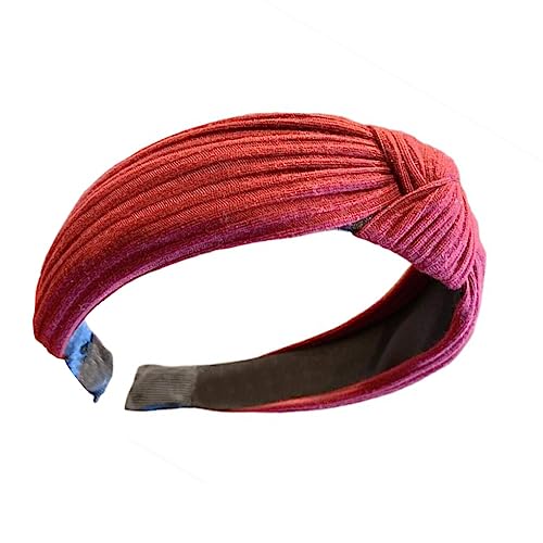 kawehiop Frauen Haarband Sport Haarband Bands Tuch Laufen Training Gesicht Waschen Elastische Stirnbänder Mode Kopfbedeckung Weiblich, Weinrot von kawehiop