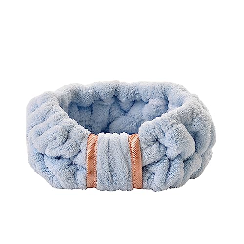 kawehiop Haarbänder Schweißband Face Wash Softness Coral Fleece Sporting Headbands Home Supplies Styling Zubehör Make up Hautpflege, Hellblau von kawehiop