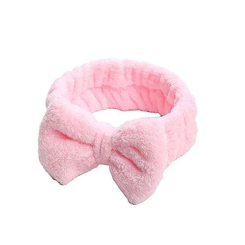 kawehiop Stirnband niedlich dekorativ tragbar elegant ersetzend Schleife Make up Gesicht waschen Frauen Stirnband Ornament Geburtstagsgeschenk, Rosa von kawehiop