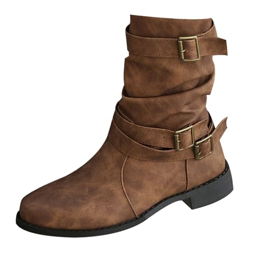 kaxnheye Damen-Stiefeletten, einfarbig, mittelhoher Absatz, pflegeleicht, lässig, bequem, große Größe, einfache Schlupfschuhe, gemütlich, stilvoll, für Frühling, Herbst und Winter, Braun, 36 EU kaxnheye Damen-Stiefeletten, einfarbig, mittelhoher Absatz, pflegeleicht, lässig, bequem, große Größe, einfache Schlupfschuhe, gemütlich, stilvoll, für Frühling, Herbst und Winter, Braun, 36 EU von kaxnheye