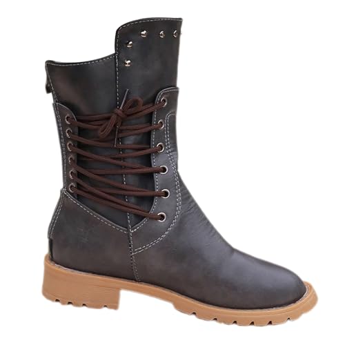 kaxnheye Damen-Stiefeletten, hoher Absatz, Schnürstiefel, einfarbig, Leder, stilvoll, klassisch, trendig, vielseitig, einfach, Schlupfschuhe, weich, bequem, Frühlings- und Herbstschuhe, Grau, 41 EU kaxnheye Damen-Stiefeletten, hoher Absatz, Schnürstiefel, einfarbig, Leder, stilvoll, klassisch, trendig, vielseitig, einfach, Schlupfschuhe, weich, bequem, Frühlings- und Herbstschuhe, Grau, 41 EU von kaxnheye