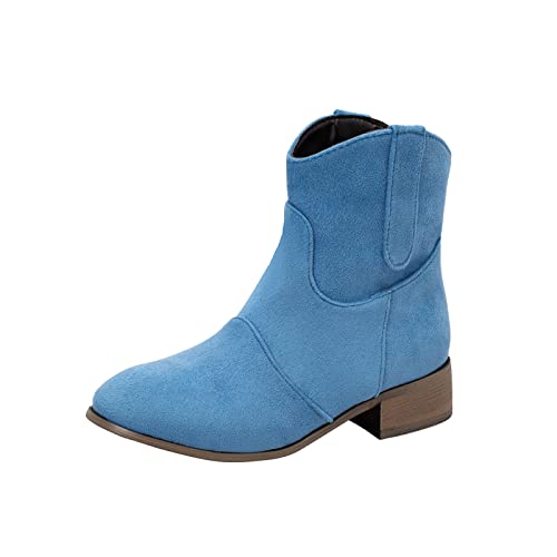 kaxnheye Damen-Stiefeletten, quadratischer Absatz, einfarbig, mittelhoch, stilvoll, klassisch, trendig, vielseitig, einfach anzuziehen, bequem, elegante Schuhe, Utility-Schuhe, Hellblau, 38 EU kaxnheye Damen-Stiefeletten, quadratischer Absatz, einfarbig, mittelhoch, stilvoll, klassisch, trendig, vielseitig, einfach anzuziehen, bequem, elegante Schuhe, Utility-Schuhe, Hellblau, 38 EU von kaxnheye