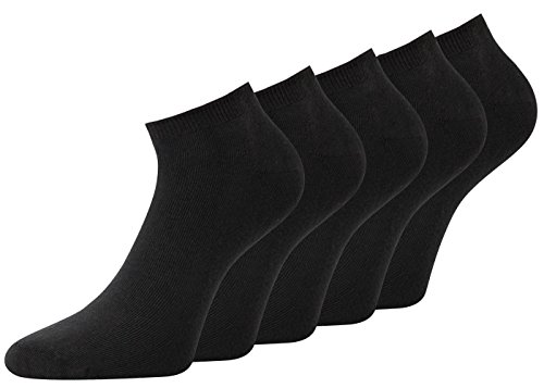 Herren Sneaker Socken schwarz 10 Paar Größe 43-46 von kb-socken