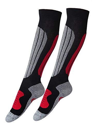 kbsocken Ski Socken Herren und Damen Kniestrümpfe zum Skifahren, Snowboarden, Wintersport, warme Sportsocken Skisocke Trekkingsocken 35-38, 39-42, 43-46 und 47-50 von kbsocken