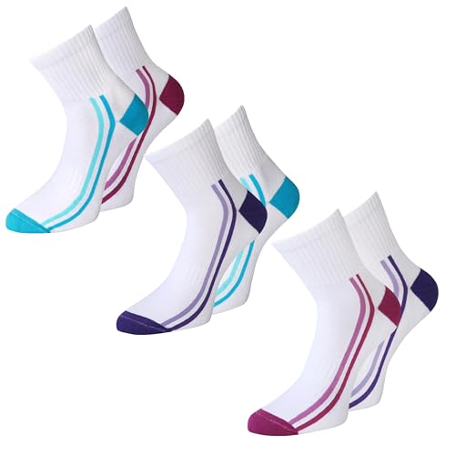 2 oder 6 Paar Damen Sportsocken kurz Wandersocken Damen Trekkingsocken Funktionssocken Anti-Blasen Outdoorsocken Laufsocken Walkingsocken 35-38 39-42 von kb-Socken