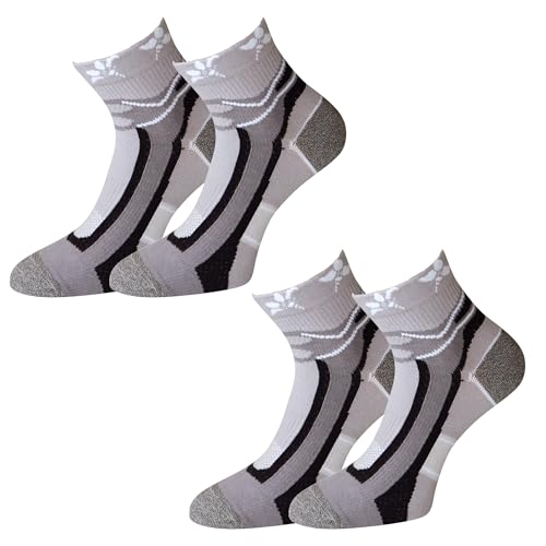 2 oder 6 Paar Damen Sportsocken kurz Wandersocken Damen Trekkingsocken Funktionssocken Anti-Blasen Outdoorsocken Laufsocken Walkingsocken 35-38 39-42 von kb-Socken