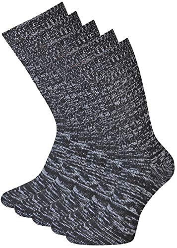 Jeanssocken Baumwollsocken Herrensocken 5 Paar (47-50, Schwarz) von kb-Socken