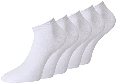 Herren Sneaker Socken Kurze Socken Sneakersocken 10 Paar weiß 43-46 von kbsocken