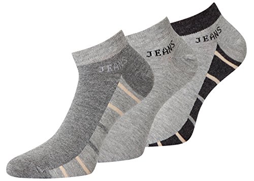 Herren Sneakersocken grau Herren Sneaker Socken schwarz NEUHEIT: mit Sohlenmarkierung leicht sortierbar Gr. 47-50 43-46 39-42, 4 Paar, 8 Paar, (43-46, 8 Paar Grau) von kb-Socken