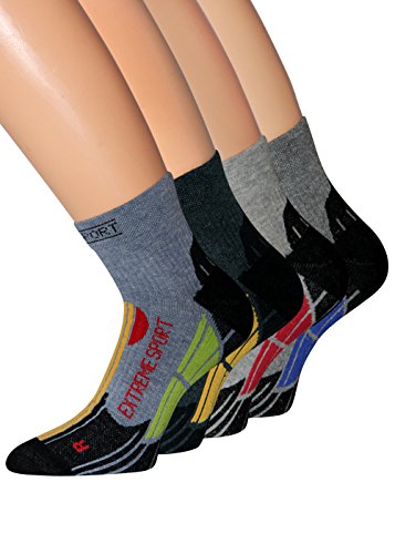 Herren Trekkingsocken kurzschaft für Sport & Freizeit Trekkingsocken Set Sportsocken Funktionssocken Joggingsocken, 4 PaarGr. 39/42 von kbsocken