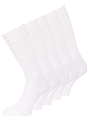 Herrensocken 43-46 Baumwolle ohne Gummibund gesundheits Socken ohne Gummidruck ohne Gummizug für Herren, 5 oder 10 Paar (39-42, 5 Paar weiß) von kbsocken