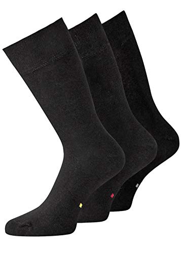 Herrensocken Businesssocken Baumwollsocken leicht sortierbar schwarz 3 Paar 39-42 43-46 47-50 KB Socken (47-50, Markierung gemischt) von kb-Socken