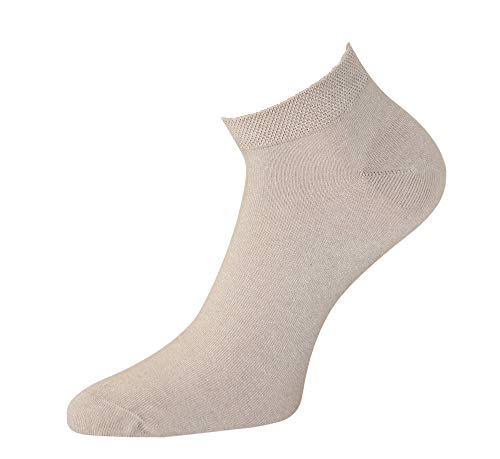 KB Sneaker Bambus Socken beige schwarz Damen Herren Frauen Männer 6 Paar (Beige, 43-46) von kb-Socken