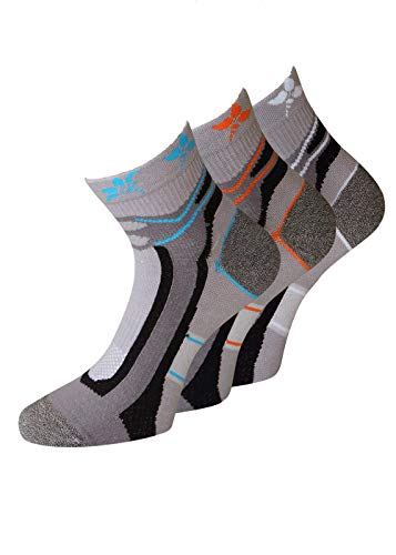 Damen Trekking Socken Set Trekkingsocken Damen Sportsocken Funktionssocken Joggingsocken, 2 oder 6 Paar (35-38, Grau gemischt) von kb-Socken