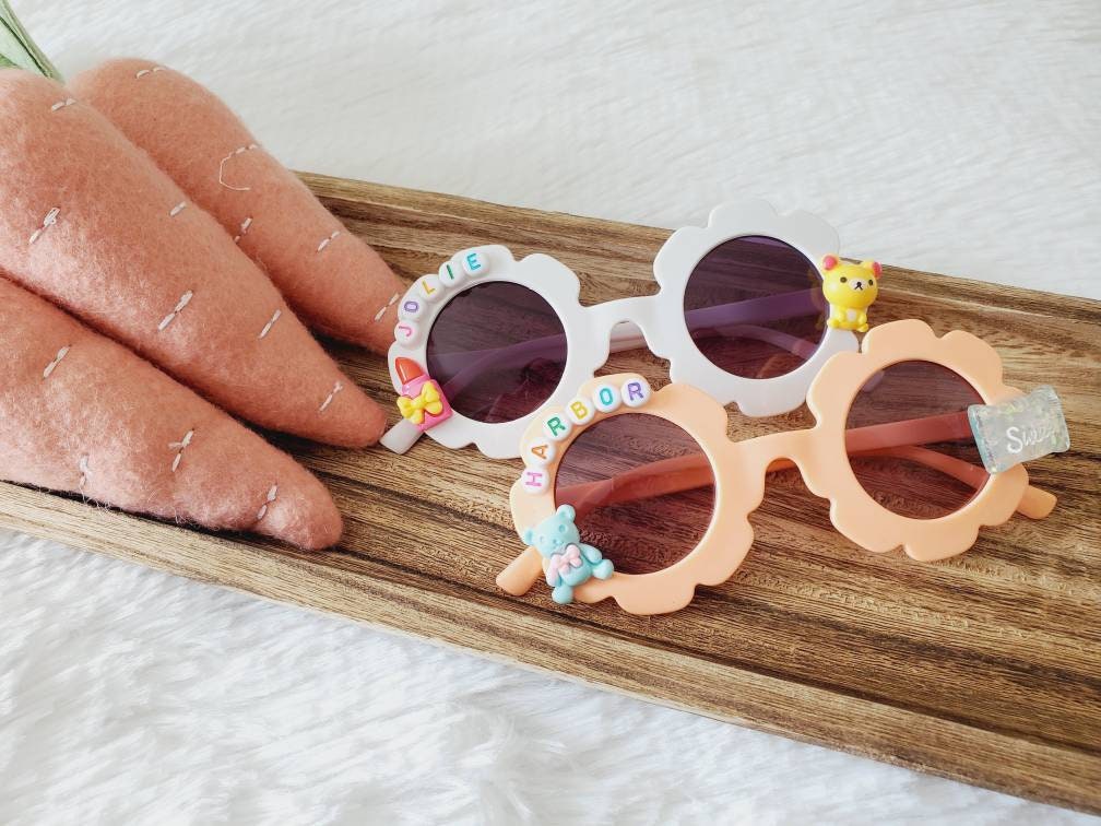 Ostern Geschenk Für Kinder Sonnenbrille, Benutzerdefinierte Blumenmädchen Geschenk, Korb, Frühlingssonnenbrille, Geburtstagsgeschenk Mädchen von kbcreatedco