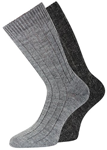 2 oder 4 Paar Alpaka Socken dünn gestrickt für Damen und Herren Kuschelsocken Wollsocken Haussocken Alpaka Geschenk Feinstrick Wintersocken Warme Socken 35-38, 39-42, 43-46 und 47-50 von kbsocken