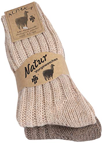 Alpaka Socken Damen Herren Socken Alpakawolle warme Wollsocken Wintersocken Kuschelsocken warm flauschige socken Dicke Socken Thermosocken 35-38, 39-42, 43-46 und 47-50 von kbsocken
