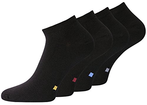 Sneaker Socken schwarz mit Sortierpunkt Herren 8 Paar (39-42) von kbsocken