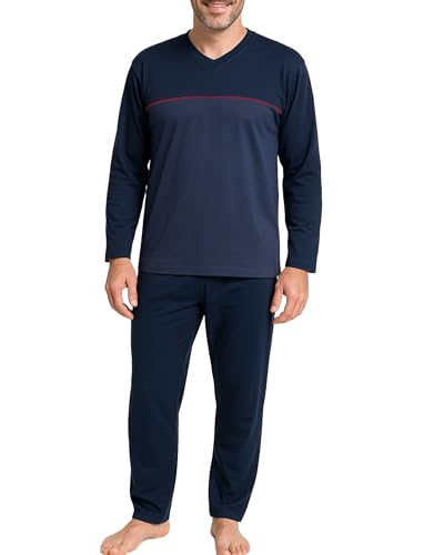 kbsocken Schlafanzug Herren lang Pyjama Schlafanzug Nachtwäsche Pyjama lang 100% Baumwolle M, L, XL, XXL, 3XL von kbsocken