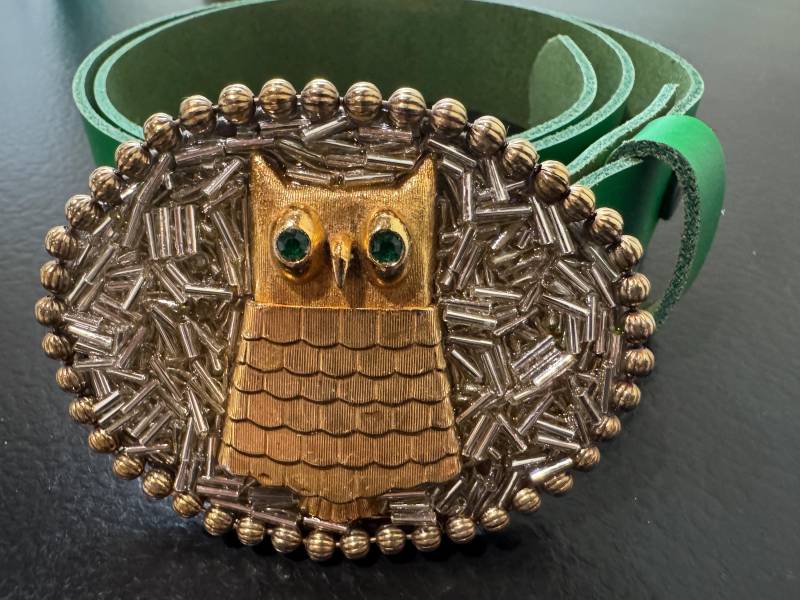 Huhu Handgemachte Vintage Eulen-Schnalle von kcbucklefoundry