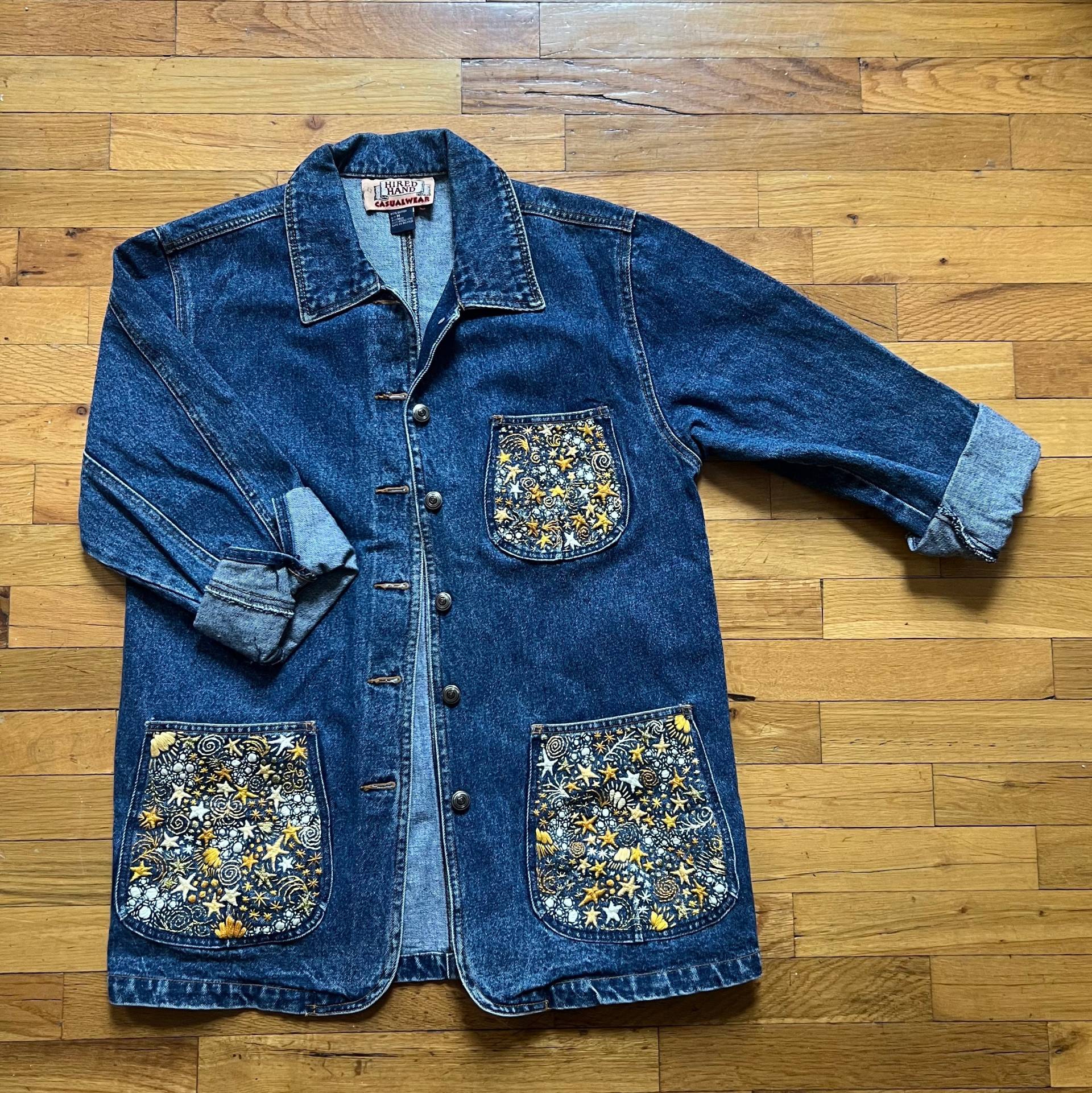sternenklare Übergroße Jeansarbeitsjacke sternenklare Übergroße Jeansarbeitsjacke von kcpuglisi